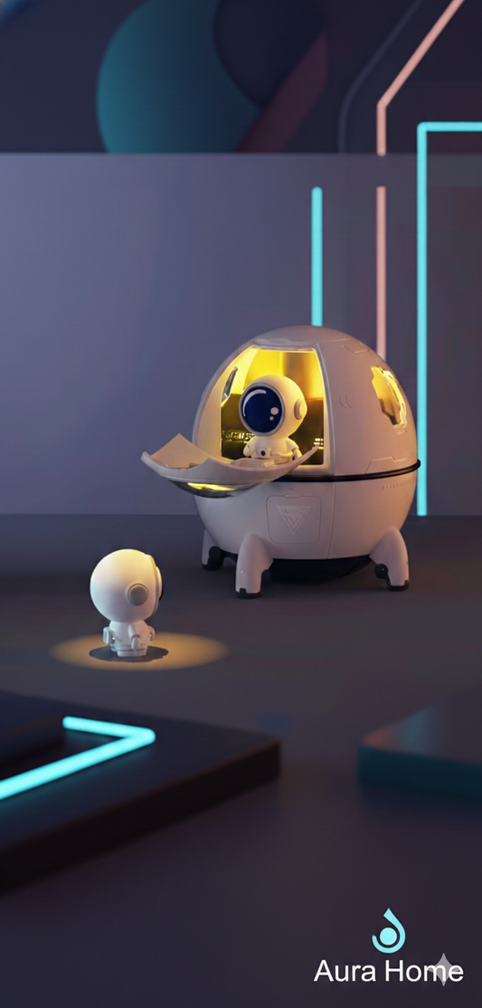 🚀 Mini Umidificador e Difusor Capsule Space LEDs– Conforto e Estilo em Qualquer Lugar